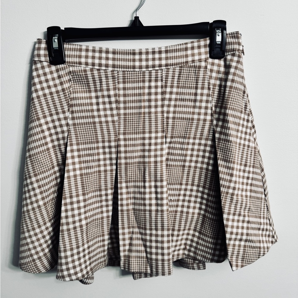 Plaid Brown Skirt